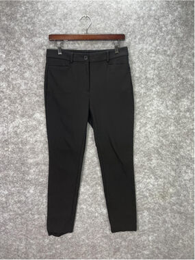 LOFT Pants Womens 4 Black Skinny Ankle Stretch Twill Dress Work Office Career